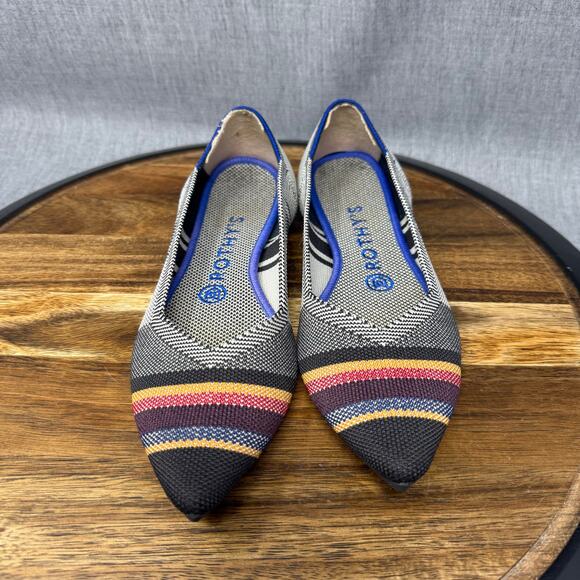 Stylish Women's Striped Flats - Picture 2 of 7